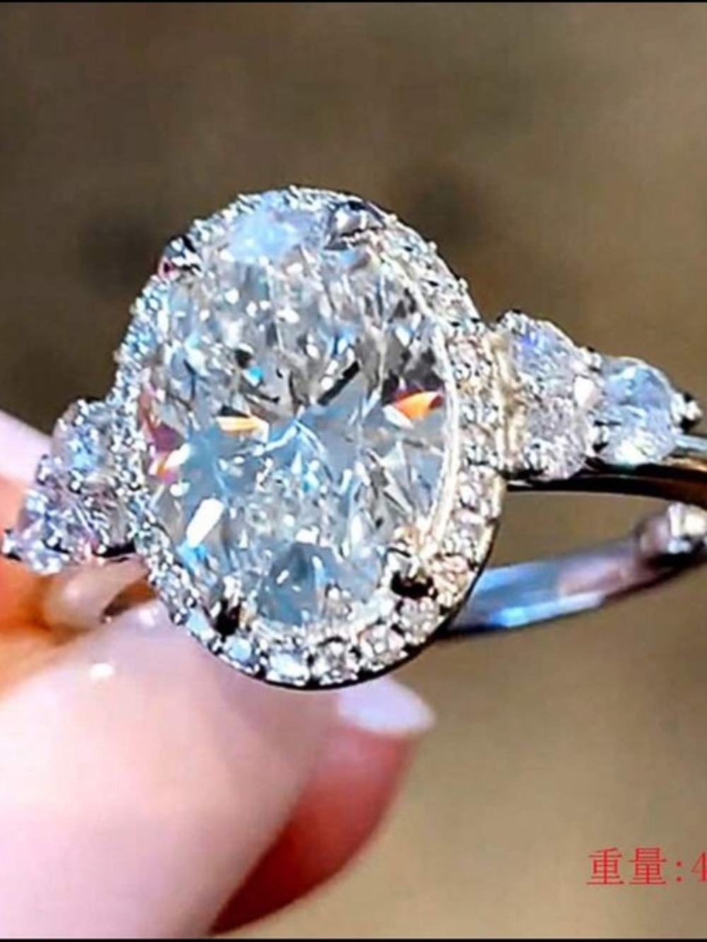 Silver cz ring - Picture 1 of 4